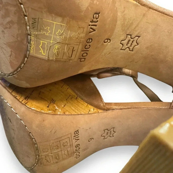 Dolce Vita Women's Baxter Platform pump Tan Leather Sz 9 EUC - Picture 12 of 15